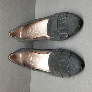 AGL Black Suede Attilio Giusti Leombruni Heels